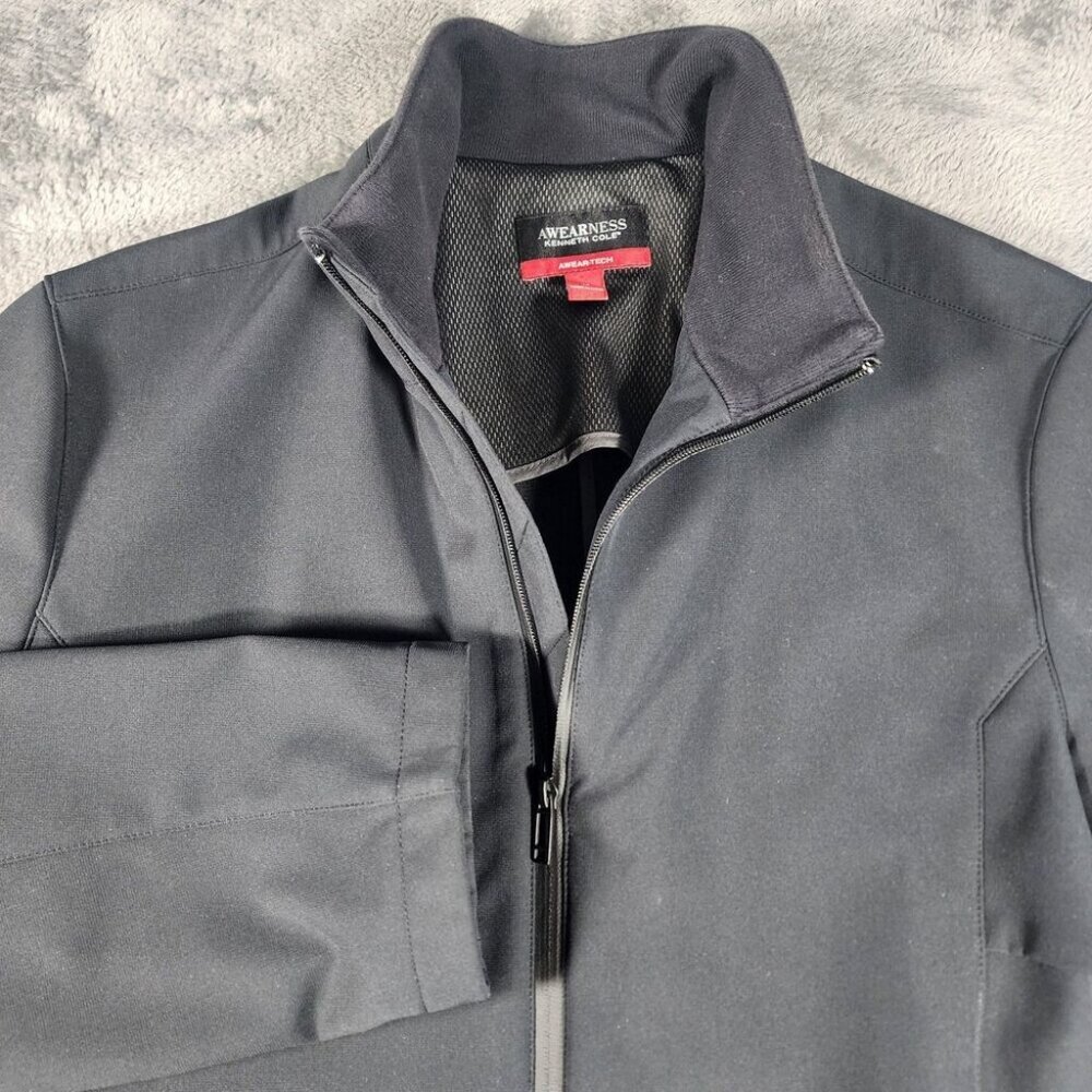 Kenneth Cole Men's Medium Awearness Awear-Tech Soft Shell Mid Length Car Jacket